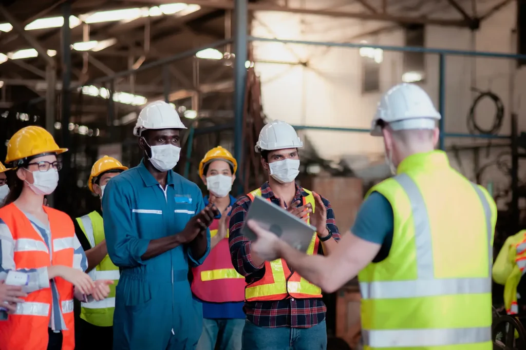 Group of various national engineer professional