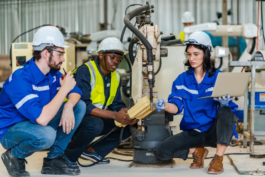 Group of various national engineer professional