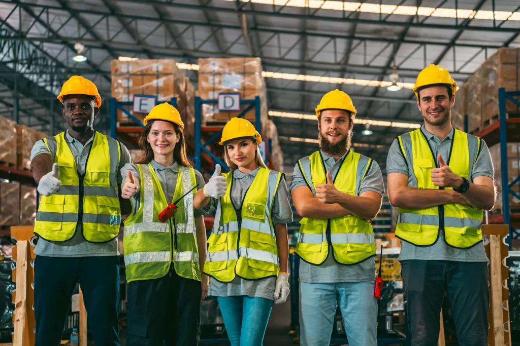 Group of various national engineer professional